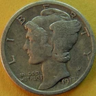 1917 Mercury Dime - 90% Silver