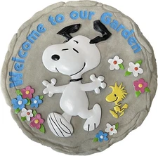 Spoontiques - Peanuts Welcome Stepping Stone - Decorative Garden Stone for Ya...