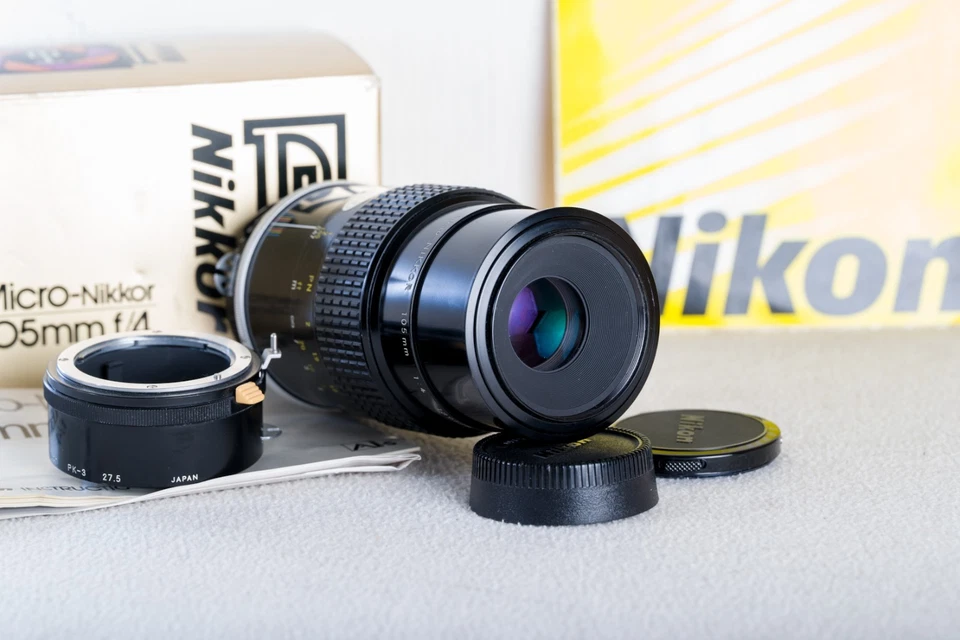 Mint Nikon Nikkor Micro 105mm f/4.0 Ai-version Boxed with PK-3 - Bild 2 von 4