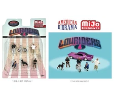 American Diorama M&J Exclusive Lowriders 4 1/64 Scale Figures