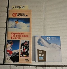 1980/81 COPPER MT SKI AREA 12p BROCHURE & A 20/21 TRAIL MAP TOO.  MINT