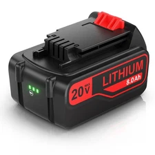 FOR Black and Decker 20V 8.0Ah Lithium Battery Pack/Charger MAX LBXR20 LBX20