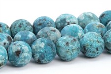 8MM Matte Water Blue Jade Beads Grade AAA Round Gemstone Loose Beads