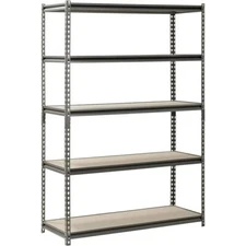 Muscle Rack 48"x18"x72" 5-Shelf Steel Freestanding Garage Shelving Storage Shelf