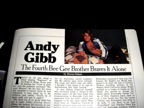 ANDY GIBB RUSH Tapes Part 1 Suzanne Somers, Elvis 1977 Circus Magazine - Picture 5 of 14