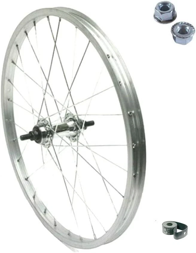 Set di cerchi per bicicletta in acciaio con raggi resistenti da 20'' per BMX, GT Spedizione rapida - Italia