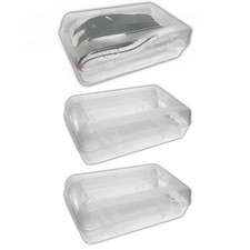3x Shoebox Transparent Stackable 32x17x10 cm Storage Box Shoe Organizer