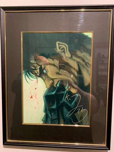 Berserk Guts Signed / Autograph By Kentaro Miura Artwork Colored Lithograph