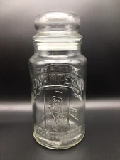 Planters Peanuts Mr. Peanut Vintage 1981 75th Birthday Anniversary Glass Jar