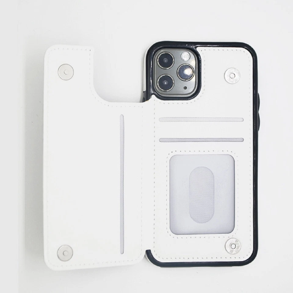 Personalised Flip PU Leather Wallet Case Cover Card Holder Custom DIY Photo Text - Image 4 of 4