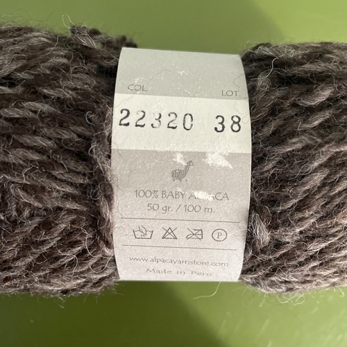 Alpaca Yarn Store Eco Baby Wool 2 Skeins 50 gr. each Color 22320 Black Grey NEW - Picture 2 of 3