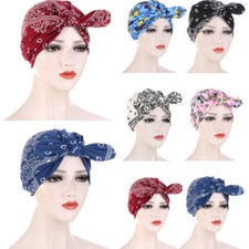Women Turban Arab Knot Bonnet Hijab Hat Muslim Hair Loss Head Wrap Chemo Caps