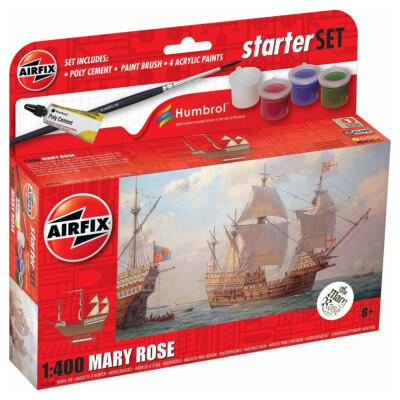 Airfix A55114A Mary Rose Starter Set Maßstab 1:400 kleiner einfacher Plastikmodellbausatz