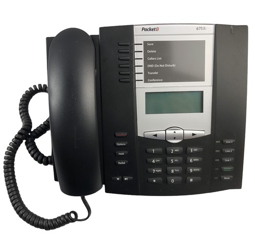 Packet8 6753i Virtual Office Business Voip Phone PoE Digital Multi-Line LCD IP - Picture 5 of 5
