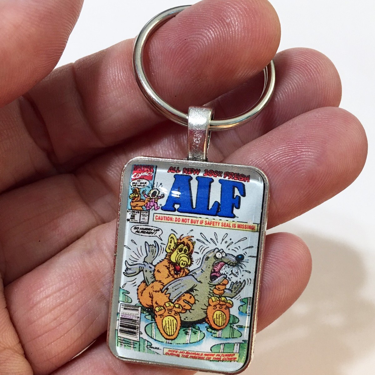 ALF #48 Comic Book Cover Key Ring Necklace ALF Classic