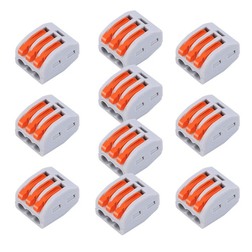Wire Cable Connectors Splitter Compact Conductor 2/3 Pin Push-in Terminal Block - Picture 37 of 44