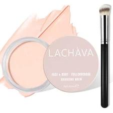Full Coverage Cream Concealer Kit with Brush - Hydrating Waterproof Under-Eye Co