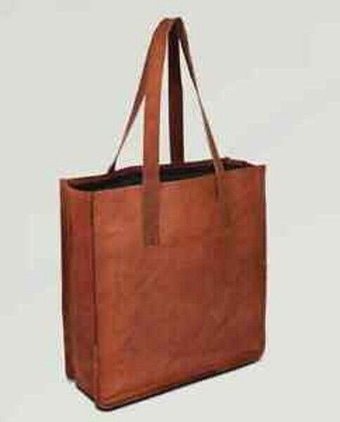 16" Women Handmade Purse Vintage Looking A Qulaity Leather Tote Shoulder Bag