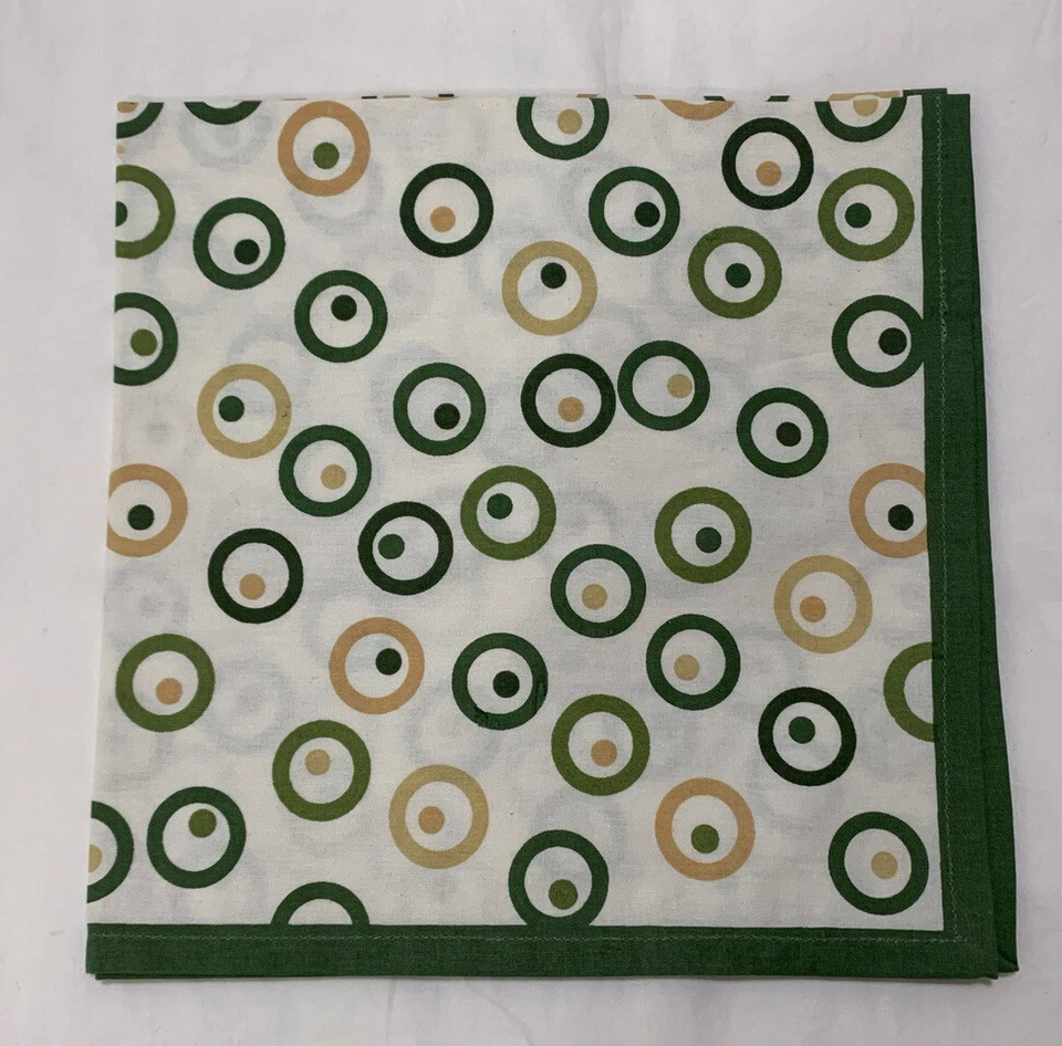 Pomegranate Inc. Green Squares And Circles Placemat & Napkin 100% Cotton NWOT - Image 3 of 4