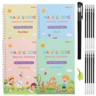 16pcs Magic Practice Copybook Groove Reusable English Writing Book For Children