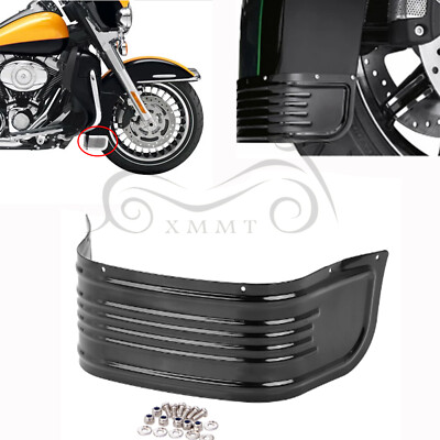 Sliver Ribbed Front Fender Trim Skirt For Harley Touring Softail - Foto 4
