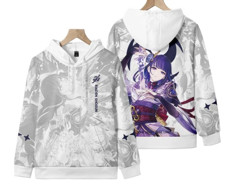 VETEMENTS Felpa con cappuccio Genshin Impact Game manga pullover cappotto pulli con cappuccio