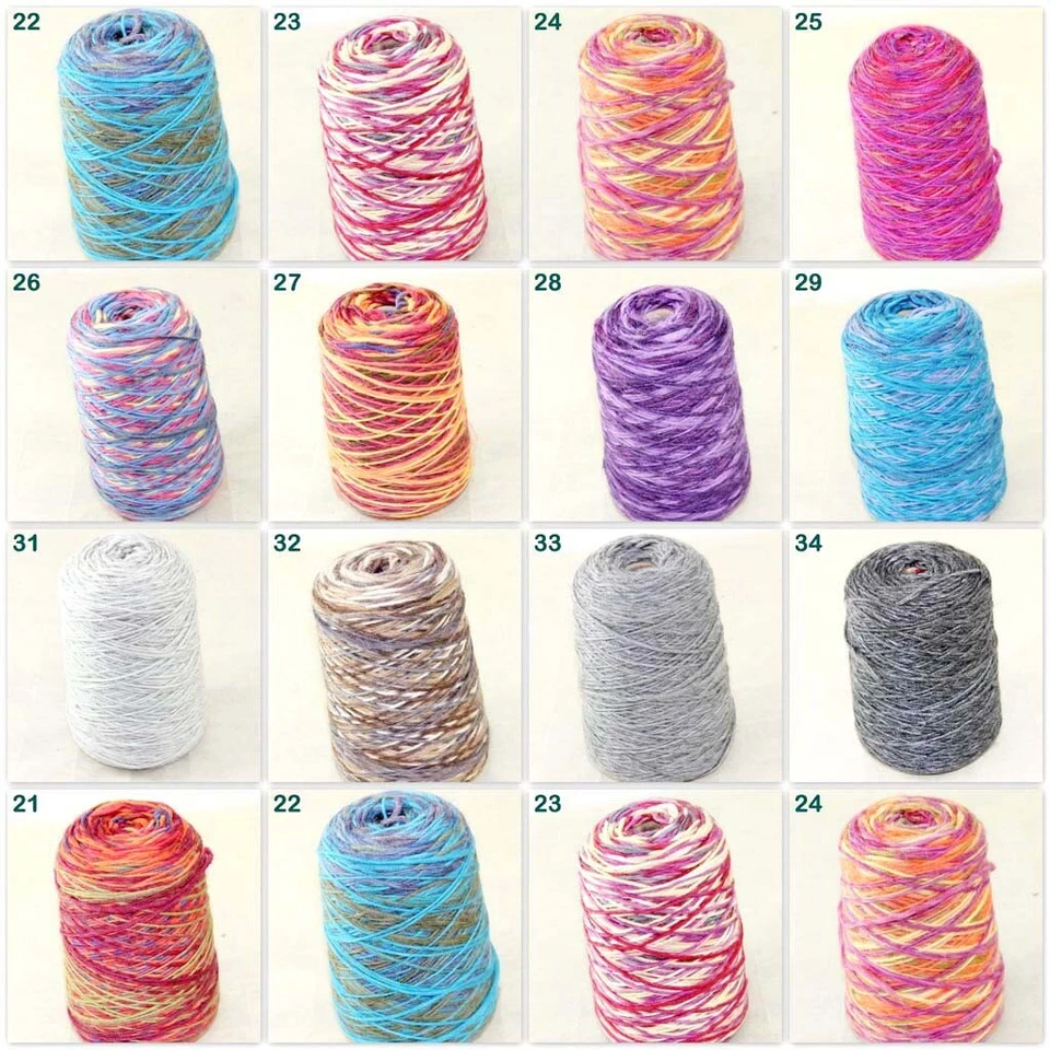 New Soft Multi Color 1Cone Of 500g Woolen Thick Yarn Hand Knitting Crochet Yarn - Image 3 of 4