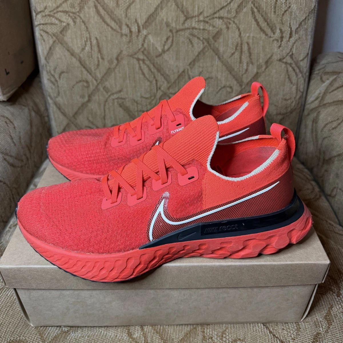 Nike React Infinity Run Flyknit Shoes Mens Sz 12.5 CD4371-600 Bright Crimson Red Nike React Infinity Run Bright Crimson | eBay main image 4