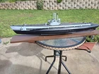 USN Gato Class Sub WW 2 Hand Built By Master Modeler 39" Wooden Superb