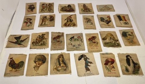 Lot of 24 Zira Tobacco Cigarette Silks Native American Girl Bird Animal Queen