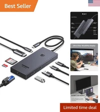 High-Performance USB C Hub for Seamless 4K Visuals & Reliable Networking