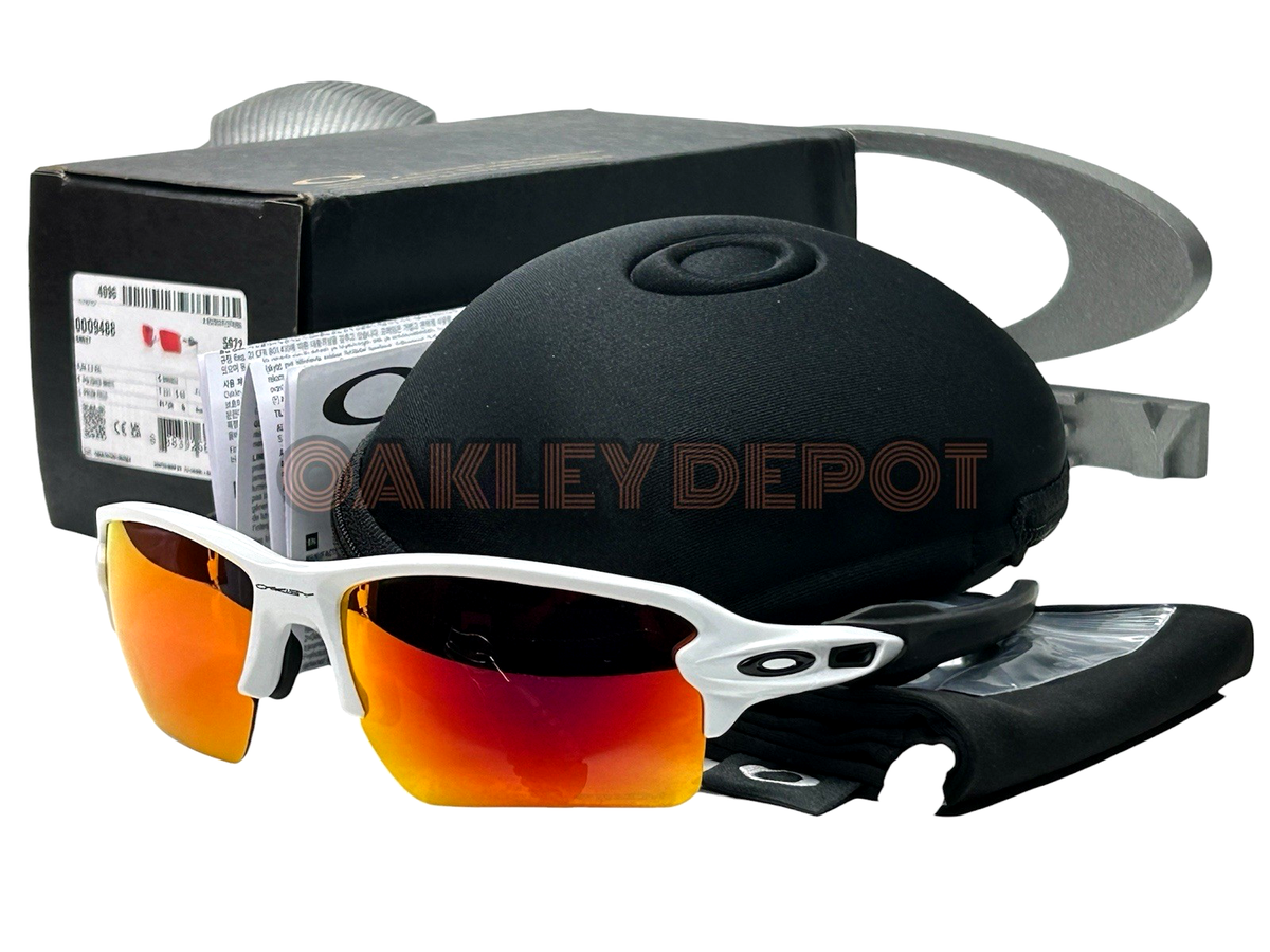 ✓🕶️ OAKLEY FLAK 2.0 XXL 009488 POLISHED WHITE/PRIZM FIELD