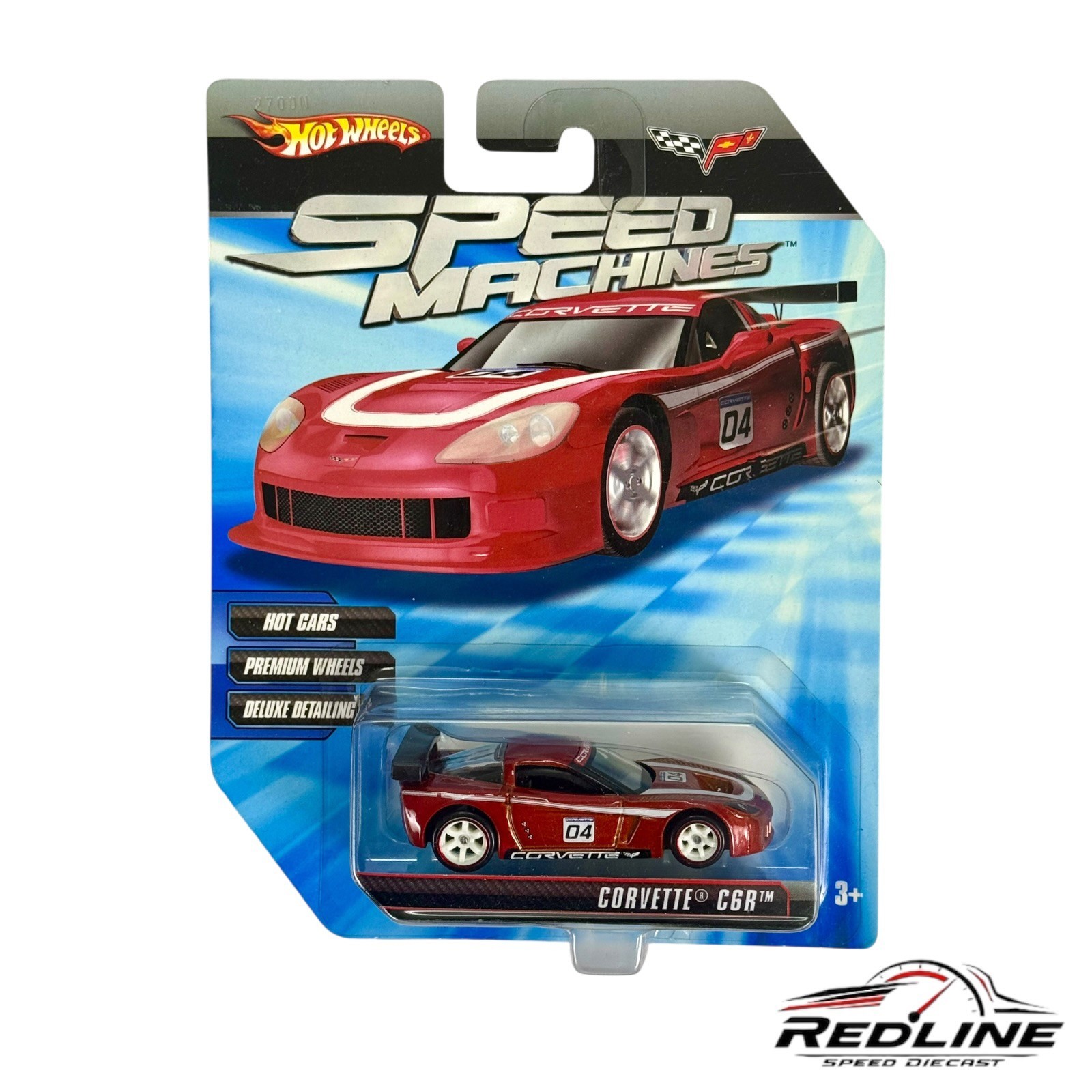 🇺🇸Hot Wheels 2009 Speed Machines Corvette C6R Red🇺🇸