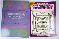 Lot Books Art Nouveau Clip Art Designs Borders Frames Decorations