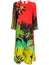 Valentino Garavani Monkey Forest Print Midi Dress