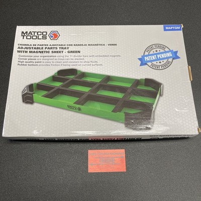 Matco Tools MAPTGM Green Adjustable Parts Tray with Magnetic Insert Holder