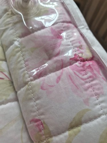 SANDERSON "ADELE" Raspberry/Ivory Floral KING Quilted Bedspread Throw NWT. £340 - Picture 9 of 11
