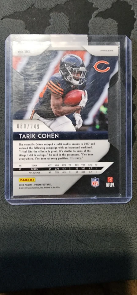 2018 Panini Prizm - Tarik Cohen #165 Orange Prizm /249 - Image 2 of 2