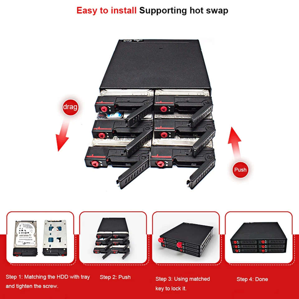 6-Bay Hot Swap Backplane for 2.5in SATA HDD/SSD - Metal Mobile Rack Backplane UK - Image 3 of 4