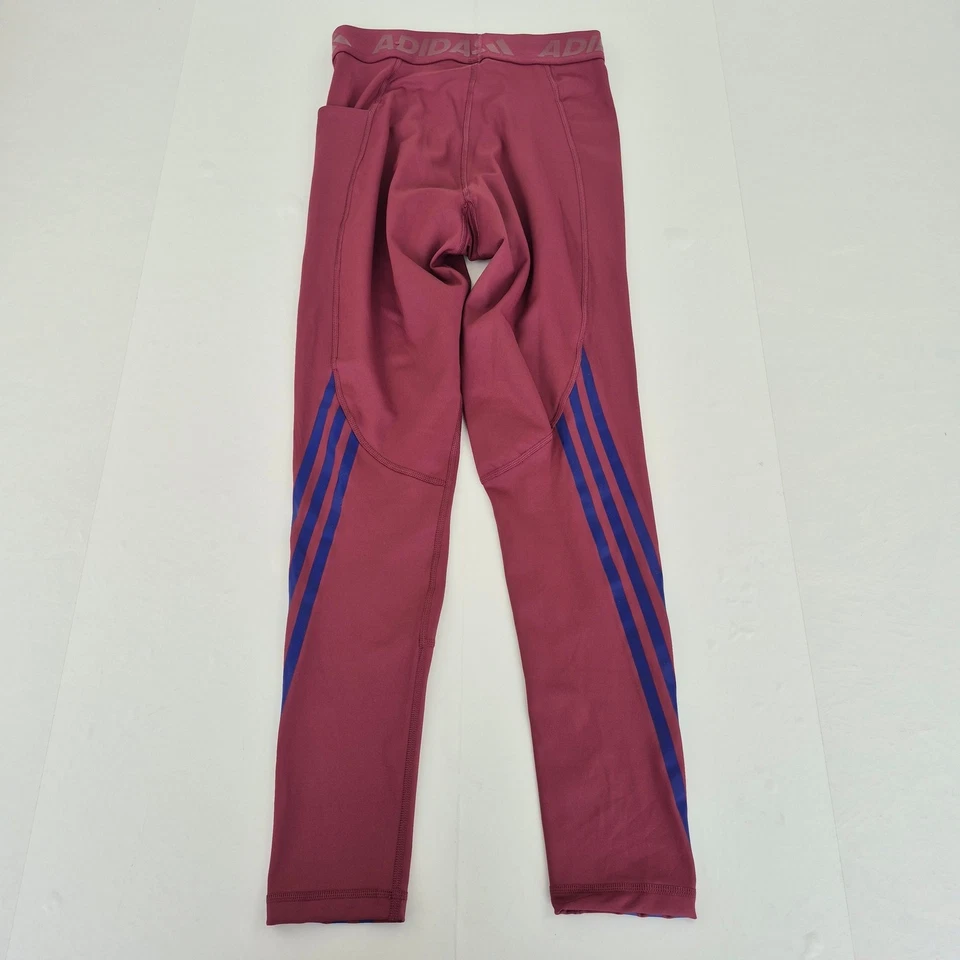 ADIDAS Leggings Pequeño 8 10 Rojo Mujer TechFit Poliéster Cintura Elástica... - Imagen 3 de 4