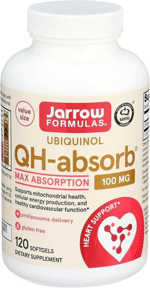 JARROW FORMULAS, UBIQUINOL QH-ABSORB 100mg 120 Weichkapseln SUPER PREIS - Bild 1 von 1