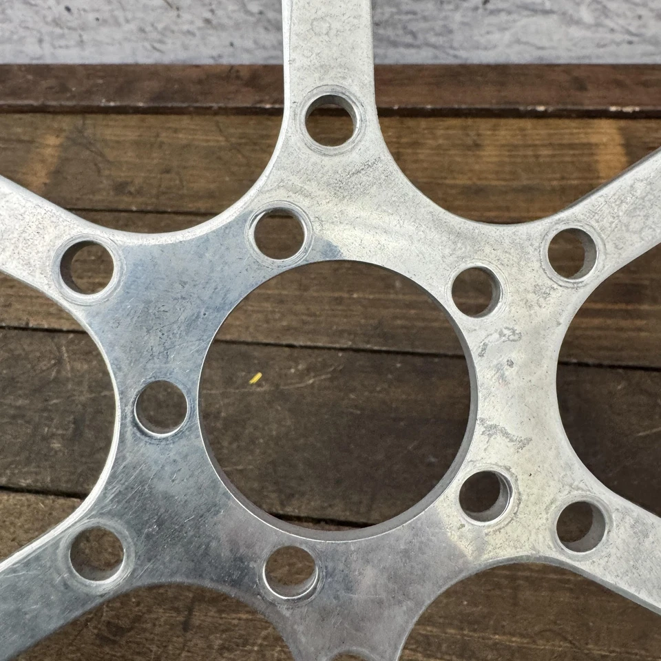 Plato Vintage TA 54T 6 Pernos 80 BCD Bicicleta 54 Rueda Cadena Aleación Brevete BIg Anillo Foto 3 de 4