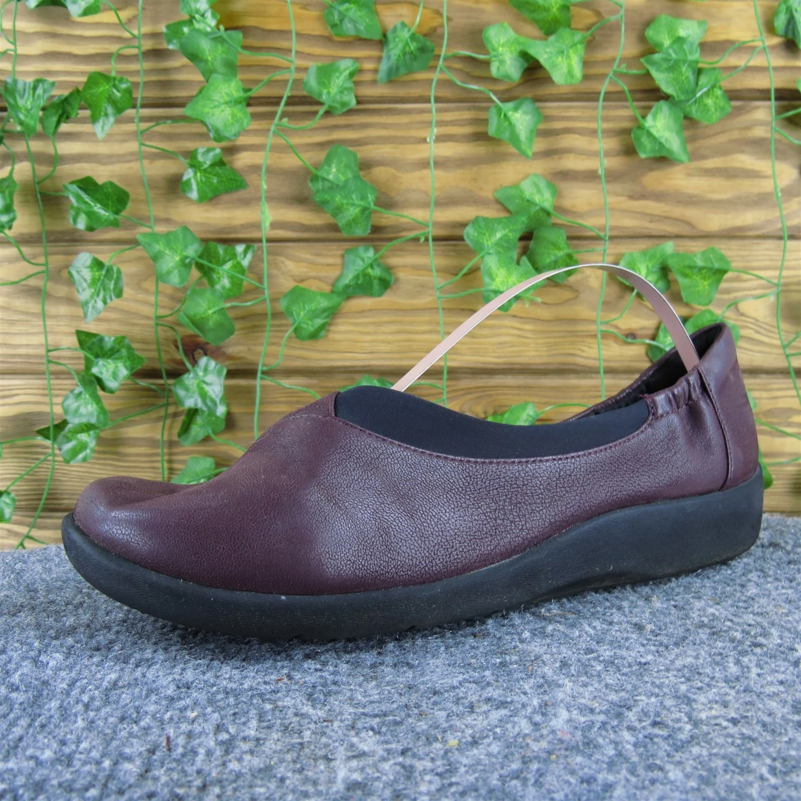 Mocassino donna Clarks Sillian Holly pelle marrone taglia 9 5 medio usat