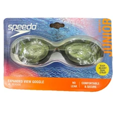 NEW Speedo Kids Junior Seaside Googles Ages 6-14 Black Swimming Pool Summer