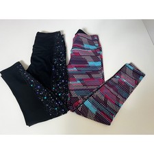 Victoria Sport Knockout Leggings Black Print Athletic Workout Pant Set Sz S