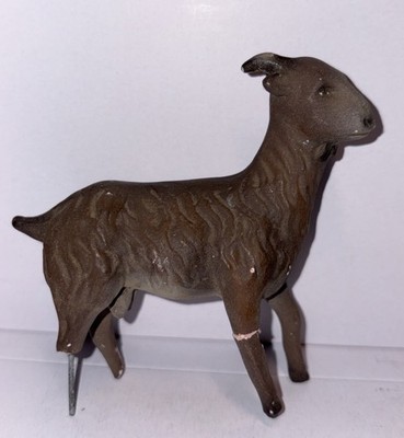 Antique German Putz Composition Goat Animal Figurine Christmas Nativity Damaged