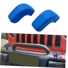 2PCS Bumper Tow Hook Covers, Trailer Hook Sleeve Protectors, Front Bumper Blue
