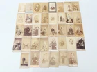 Job Lot CDV Cards Carte de Visite Photographs Studio Portraits Victorian Sepia