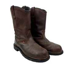 Red Wing Shoes 1172 Work Boots Mens Size 9 D Brown Leather Pull On Waterproof