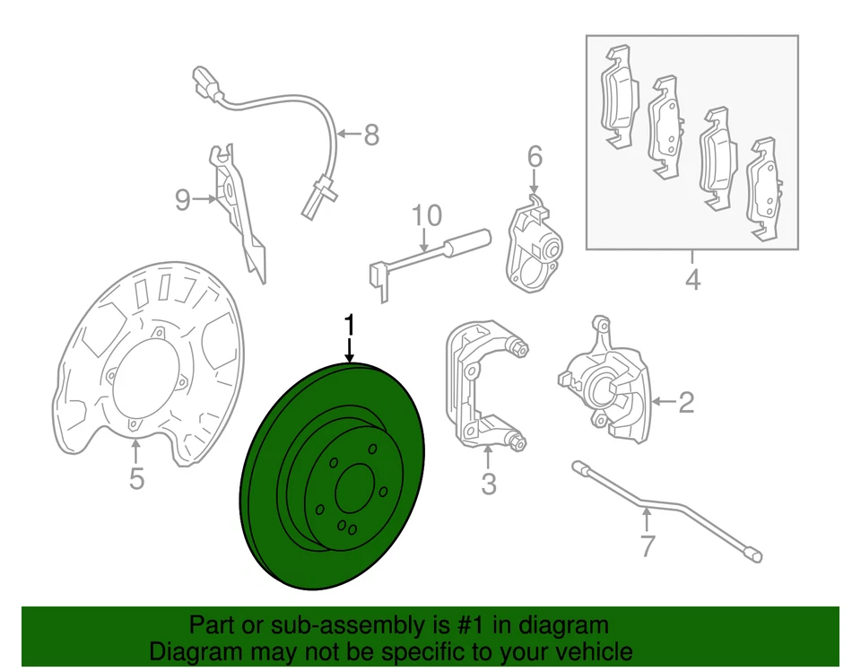 Оригинальный ротор дискового тормоза Mercedes-Benz 166-423-05-00 - Изображение 2 из 2